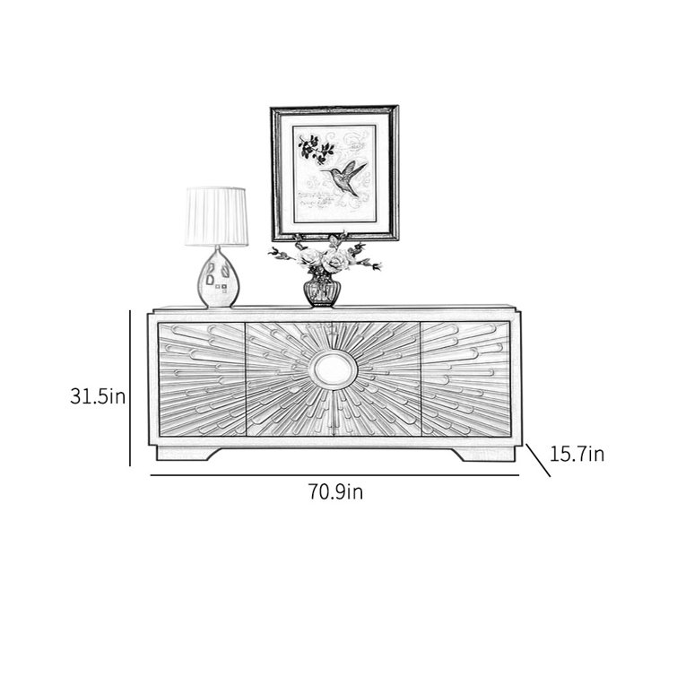 LORENZO New Classical Porch Living Room Decorative 70.9'' Sideboard Wayfair Canada